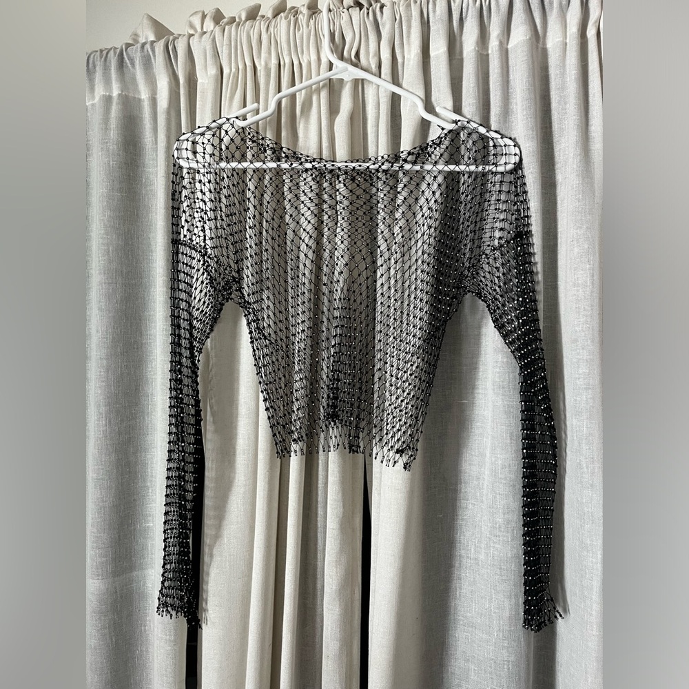 Black rhinestone top